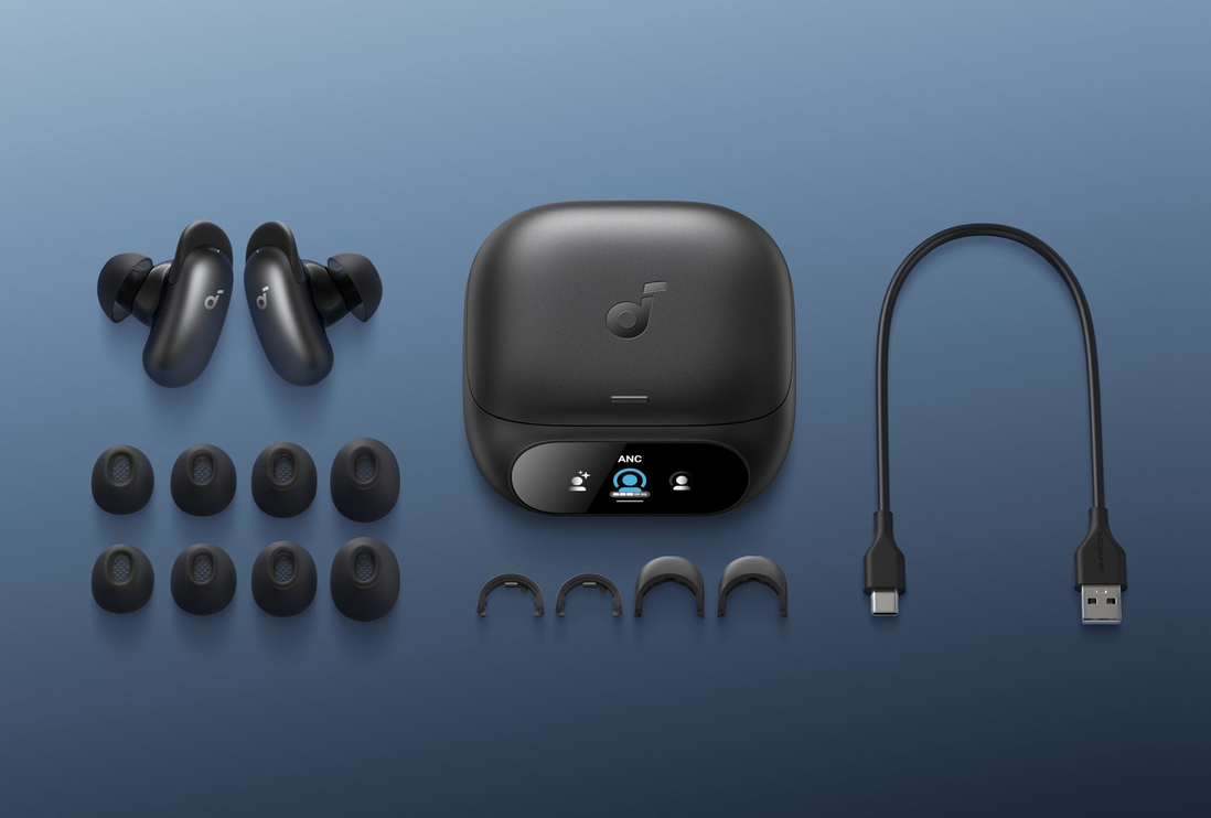 Belaidės ausinės „Anker Soundcore Liberty 5 Pro“, su ANC, juodos spalvos aprašymas - Prekės nuotrauka