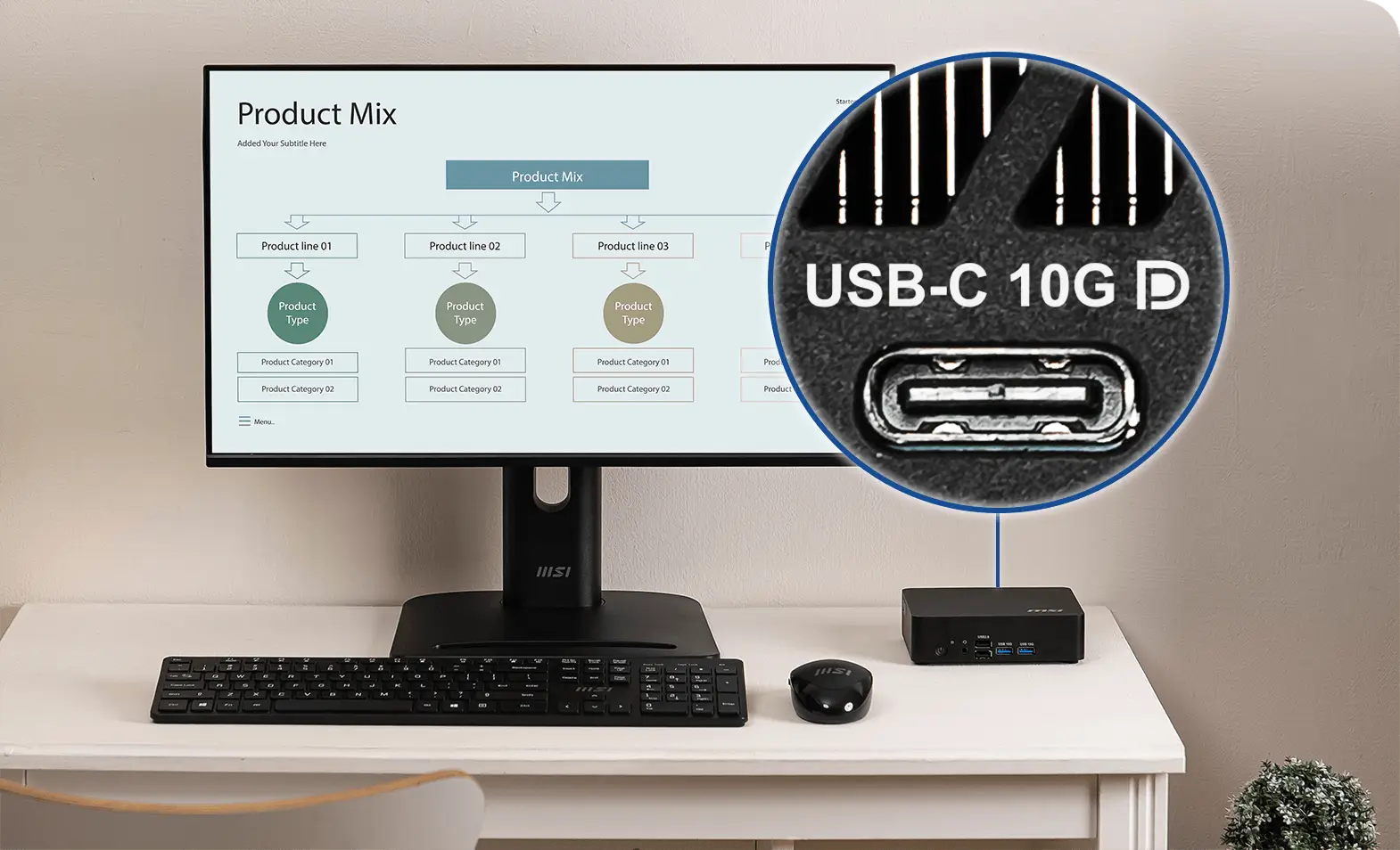 Mini kompiuteris MSI Cubi NUC TWG S-006XAT | Intel N150 | 8 GB RAM | 512 GB SSD | be OS aprašymas - Prekės nuotrauka