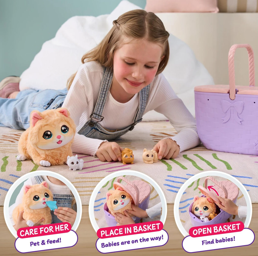 Cobi LITTLE LIVE PETS Interaktyvus rinkinys „Katė su kačiukais“ aprašymas - Prekės nuotrauka