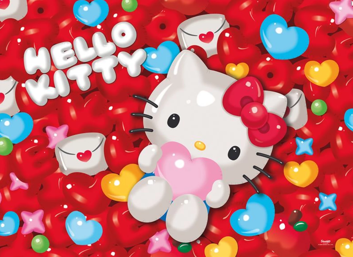 Lisciani Dėlionė + plakatas, 1000 vnt. - Hello Kitty aprašymas - Prekės nuotrauka