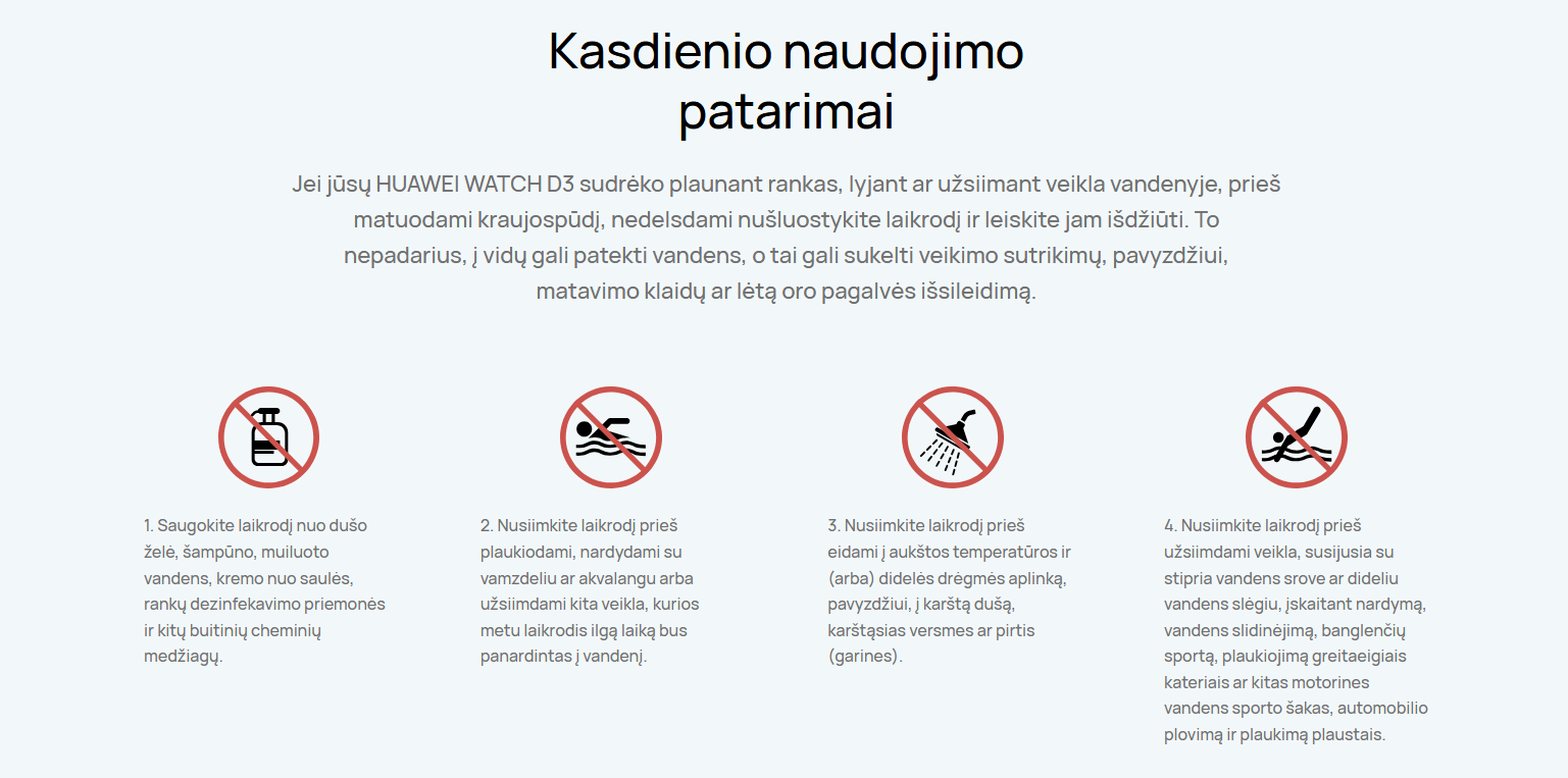HUAWEI WATCH D3 Black HNBR Strap aprašymas - Prekės nuotrauka