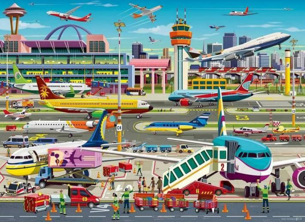 Ravensburger Dėlionė 150 vnt. - Oro uostas aprašymas - Prekės nuotrauka