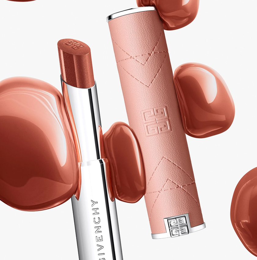 Lūpų dažai Givenchy Rose Perfecto Shine Serum Lipstick | spalva: 335 Deep Red, 3.2 g aprašymas - Prekės nuotrauka