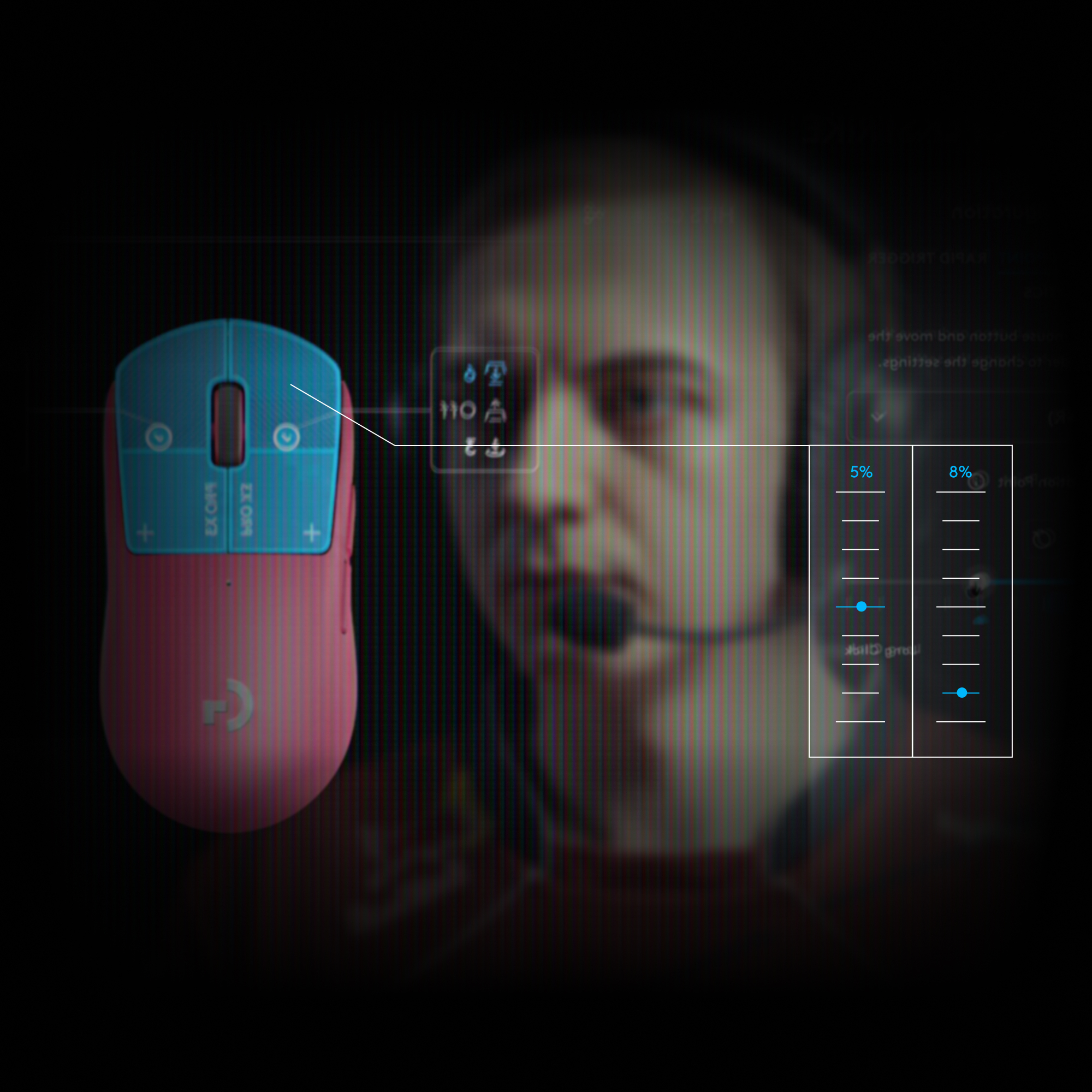 Belaidė žaidimų pelė Logitech Superstrike X3, Juoda aprašymas - Prekės nuotrauka