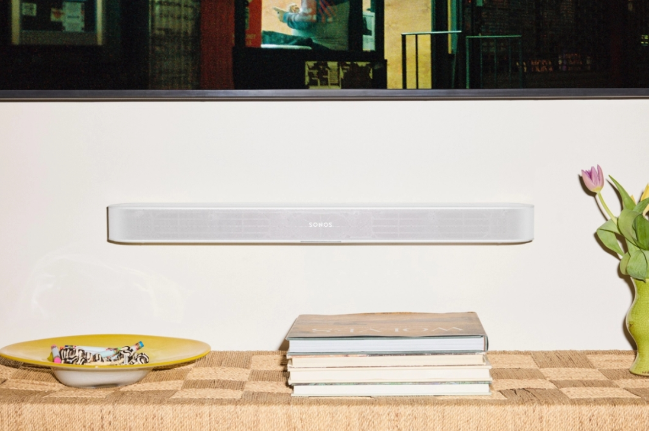 Garso sistema „Sonos Beam Ultra“ su „Dolby Atmos“, baltos spalvos aprašymas - Prekės nuotrauka