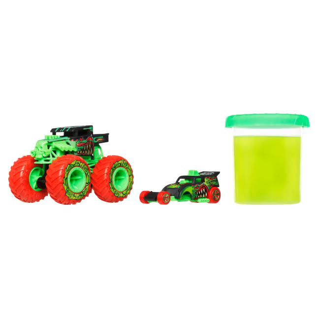 Visureigis Hot Wheels Monster Trucks Mutant Chaos su slaimu (JMV37), atsitiktinis variantas aprašymas - Prekės nuotrauka
