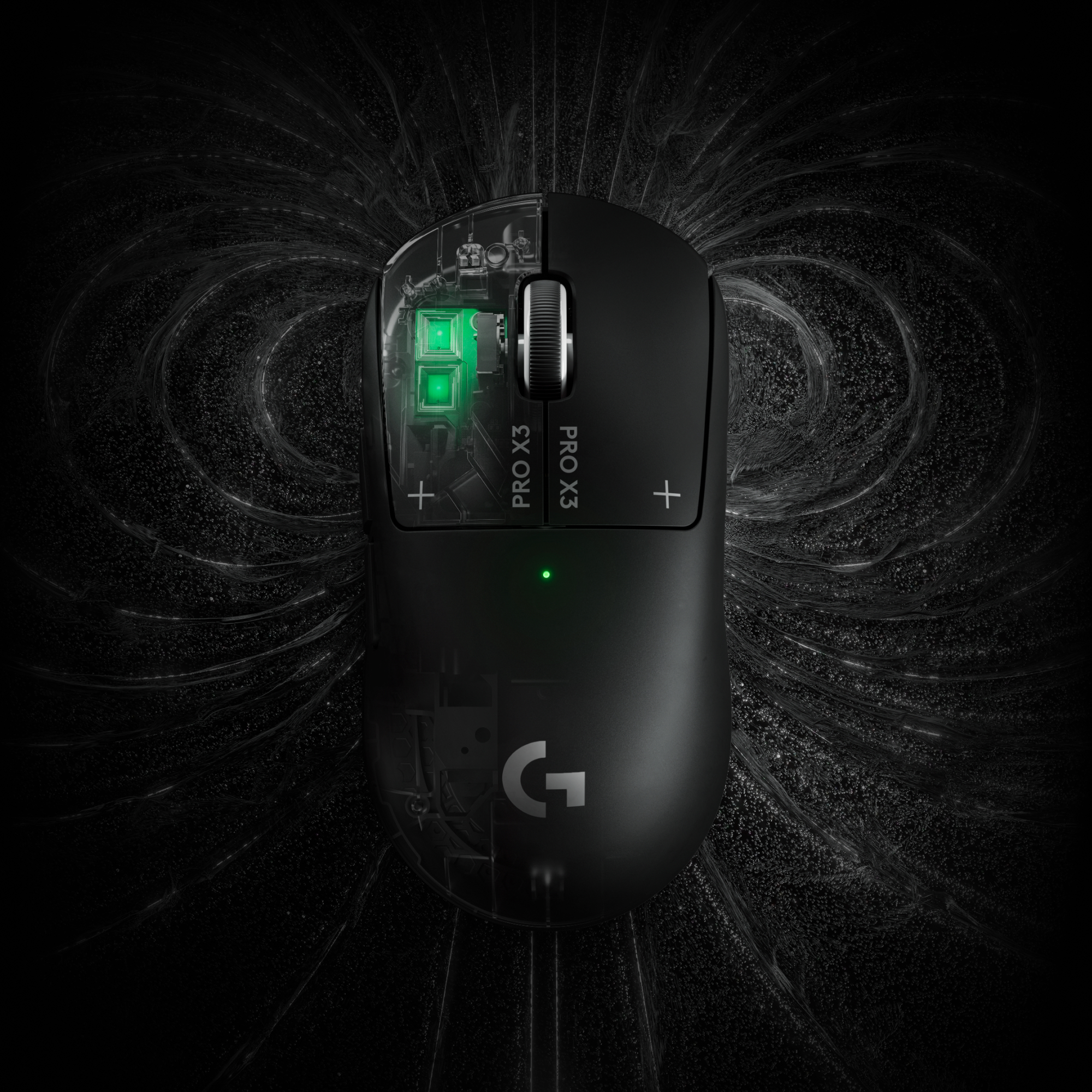 Belaidė žaidimų pelė Logitech Superstrike X3, Juoda aprašymas - Prekės nuotrauka