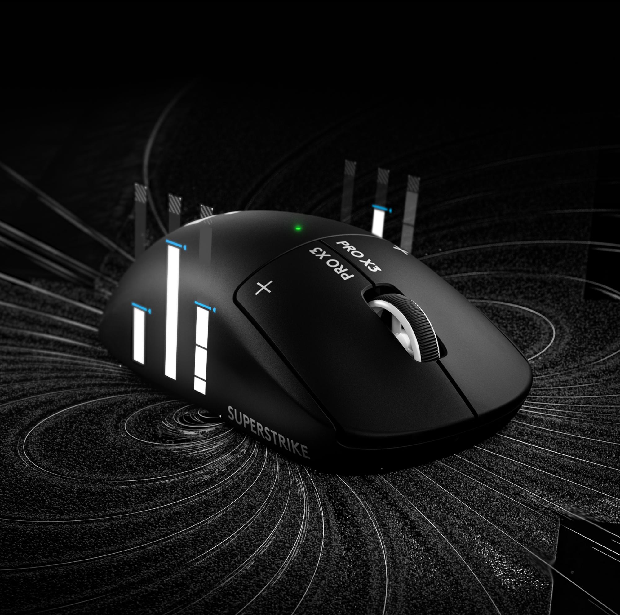 Belaidė žaidimų pelė Logitech Superstrike X3, Juoda aprašymas - Prekės nuotrauka