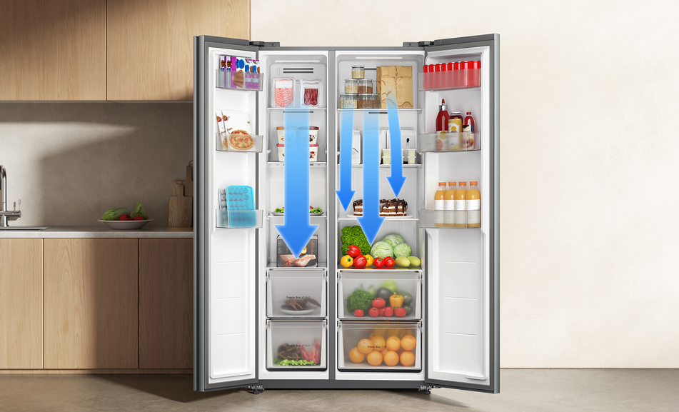 Šaldytuvas Xiaomi Mijia Refrigerator Side-by-Side 621L aprašymas - Prekės nuotrauka