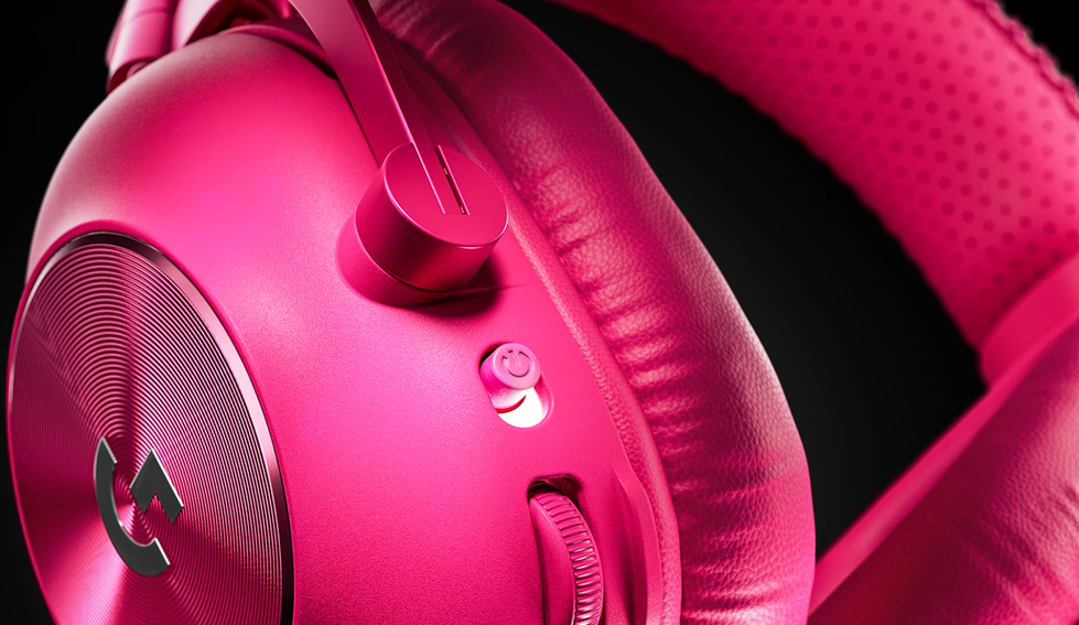 Belaidės žaidimų ausinės su mikrofonu Logitech G PRO X3 LIGHTSPEED, 7.1, Bluetooth, rožinės spalvos | 981-001756 aprašymas - Prekės nuotrauka