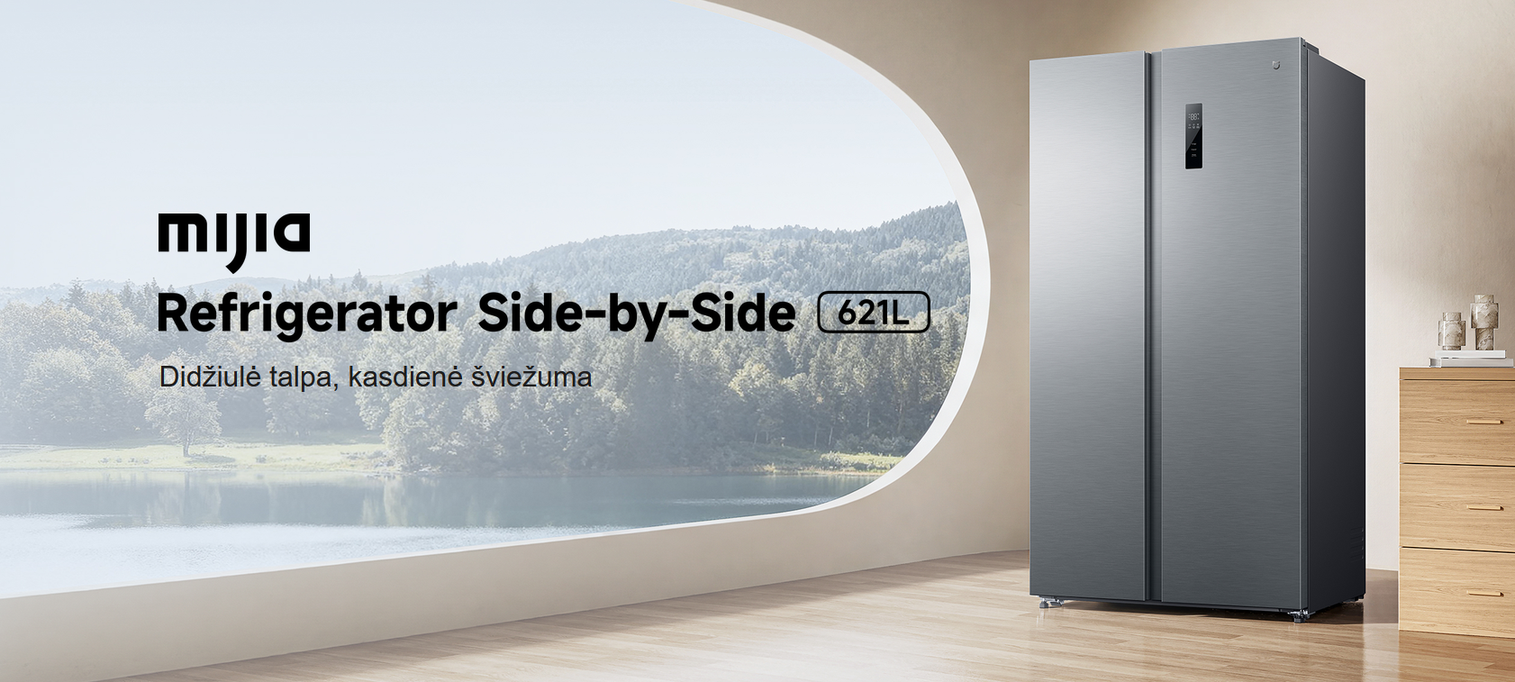 Šaldytuvas Xiaomi Mijia Refrigerator Side-by-Side 621L aprašymas - Prekės nuotrauka