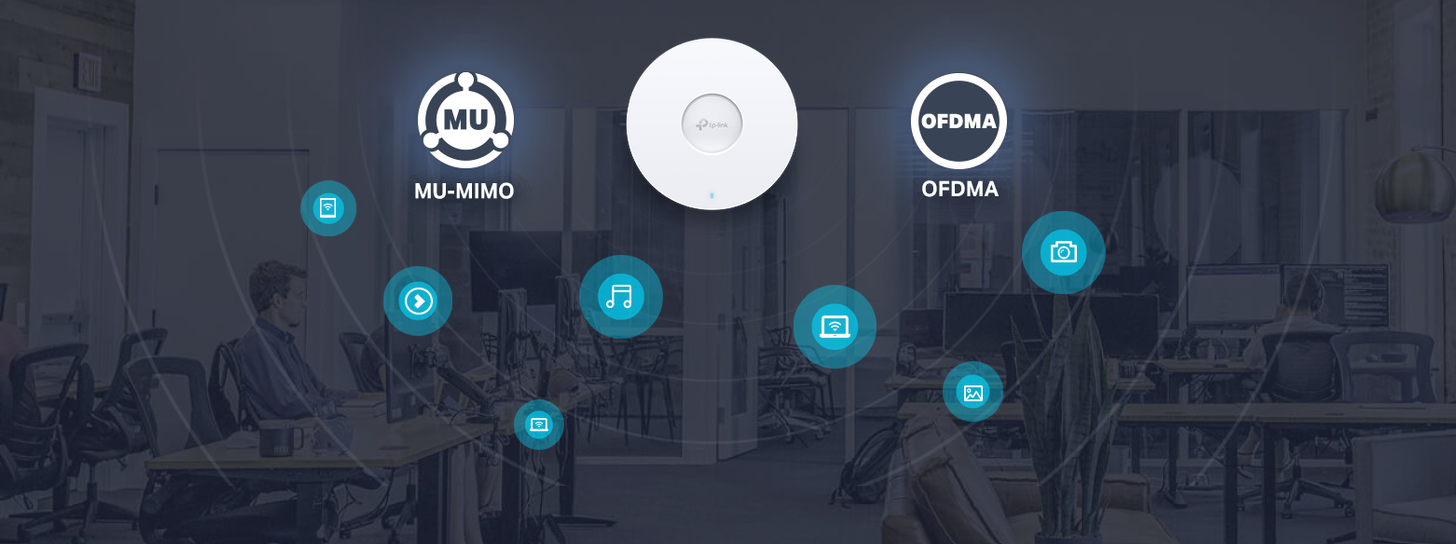 Belaidis prieigos taškas TP-Link Omada EAP613 AX1800, Wi-Fi 6, iki 1775 Mb/s, Dual-Band, Gigabit LAN, PoE+ aprašymas - Prekės nuotrauka