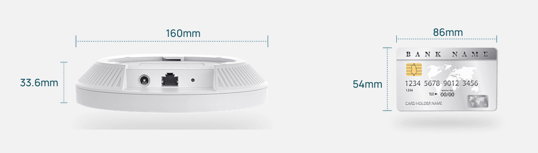 Belaidis prieigos taškas TP-Link Omada EAP613 AX1800, Wi-Fi 6, iki 1775 Mb/s, Dual-Band, Gigabit LAN, PoE+ aprašymas - Prekės nuotrauka