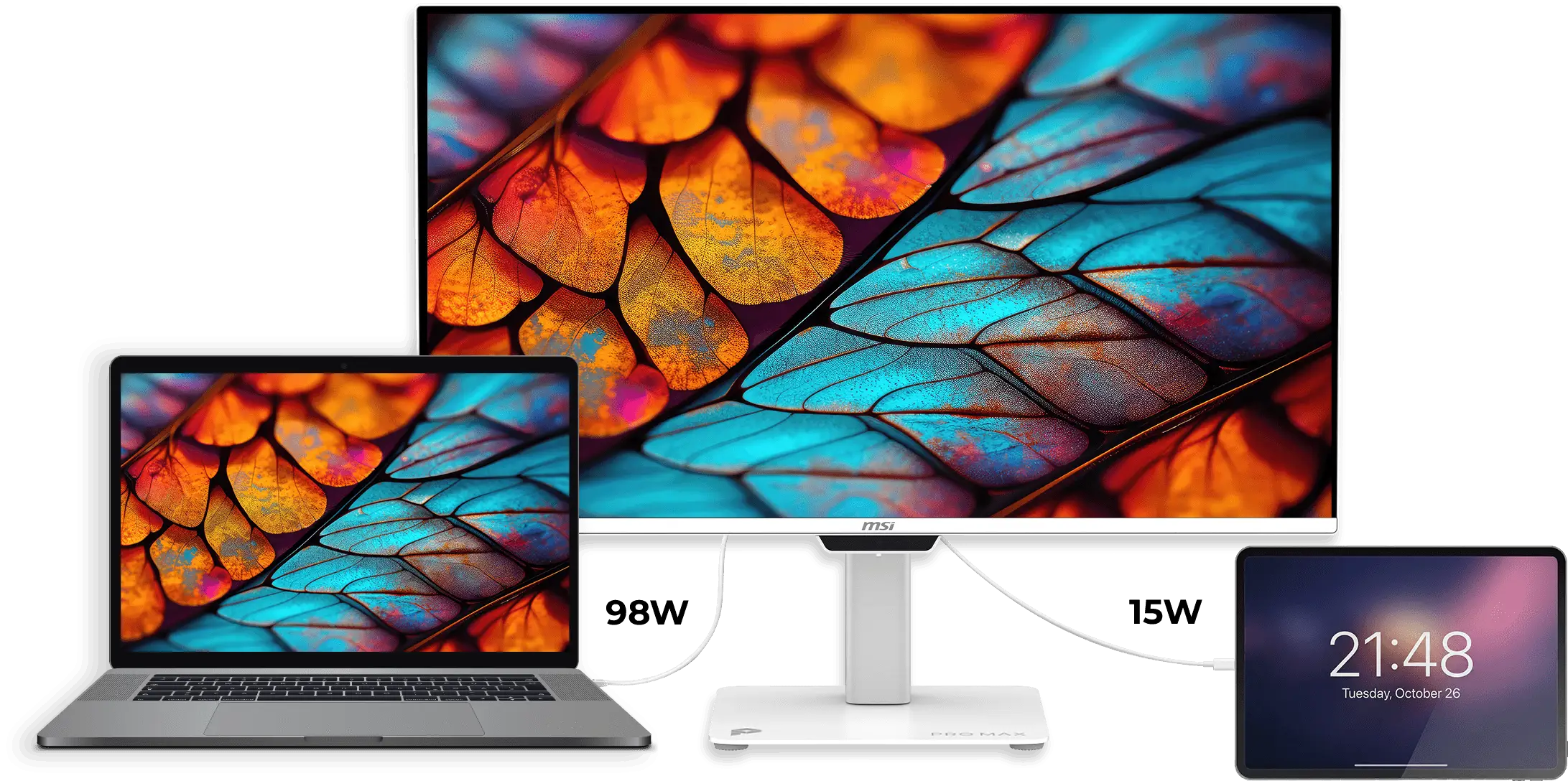 Monitorius MSI PRO MAX 271UPXW12G | 120 Hz | 3840x2160 | QD-OLED Flat | 26.5