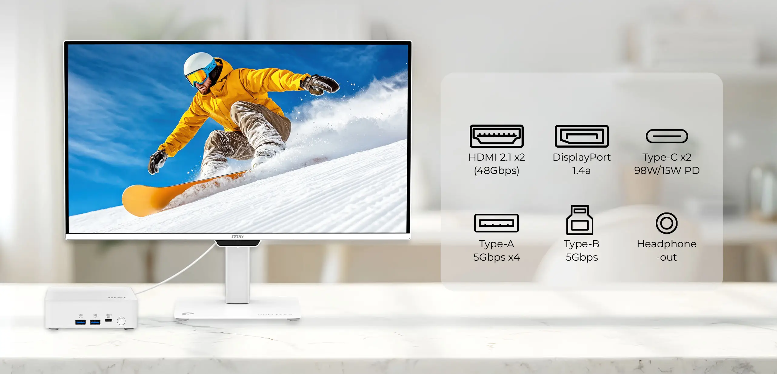 Monitorius MSI PRO MAX 271UPXW12G | 120 Hz | 3840x2160 | QD-OLED Flat | 26.5