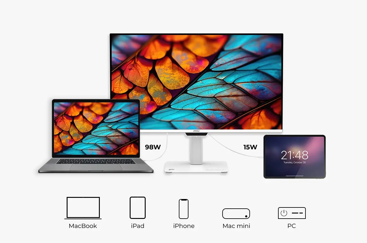Monitorius MSI PRO MAX 271UPXW12G | 120 Hz | 3840x2160 | QD-OLED Flat | 26.5