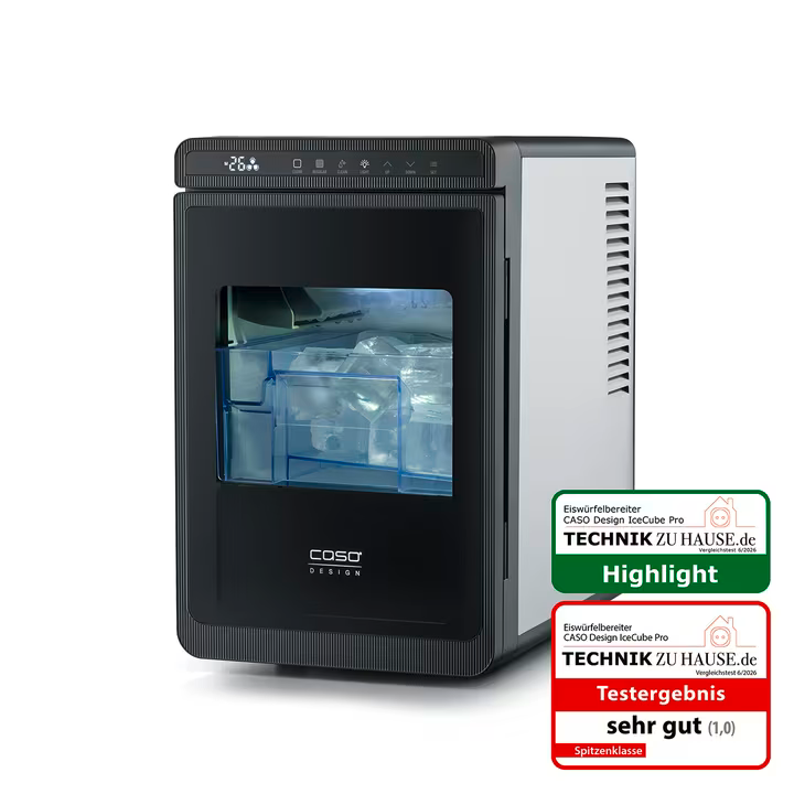 Ledukų gaminimo aparatas Caso IceCube Pro, 250 W, 2 L, nerūdijančio plieno / juodas aprašymas - Prekės nuotrauka