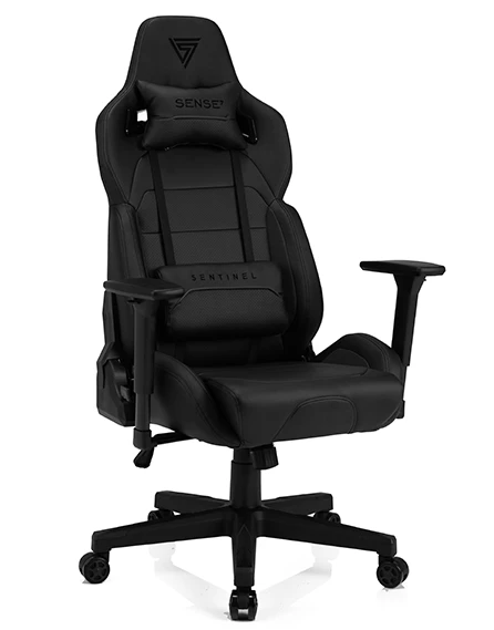 Žaidimų kėdė Sense7 Sentinel Gaming Chair, Juoda aprašymas - Prekės nuotrauka