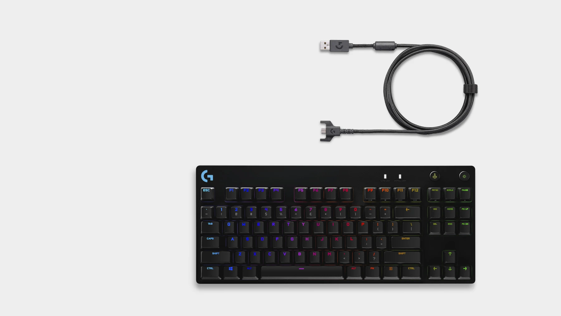Mechaninė Žaidimų Klaviatūra Logitech G Pro, GX Blue Clicky Switches, DE išdėstymas aprašymas - Prekės nuotrauka