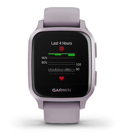 Išmanusis laikrodis Garmin Venu Sq, Violetinės spalvos aprašymas - Prekės nuotrauka