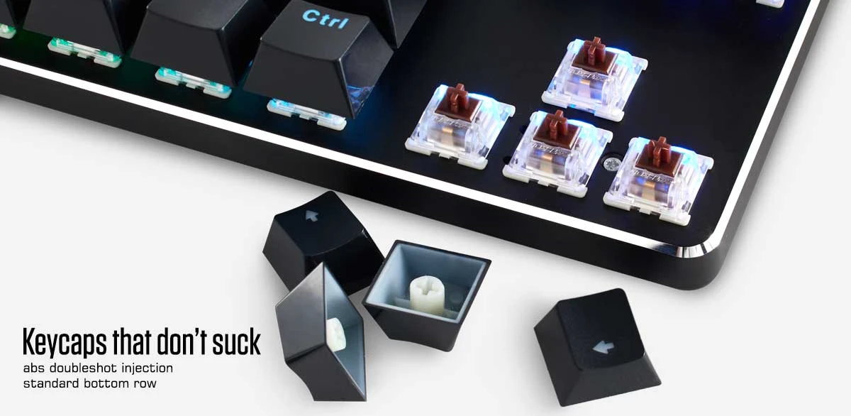Glorious Klaviatūra Compact GMMK-COMPACT-BRN, ANSI US išdėstymas, Gateron Brown Switch aprašymas - Prekės nuotrauka