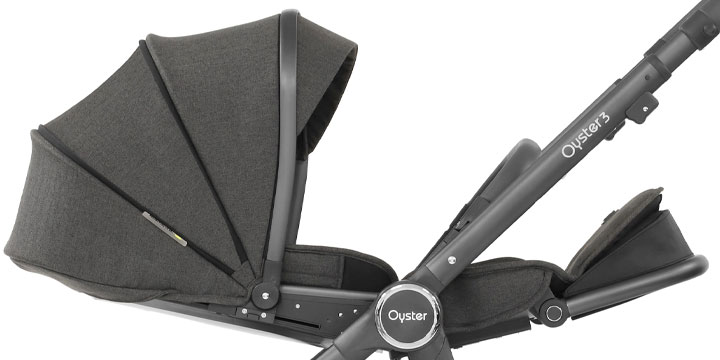 Baby Style Oyster 3 stilingas vaikiškas vežimėlis | Sidabro spalvos "Mercury Silver"