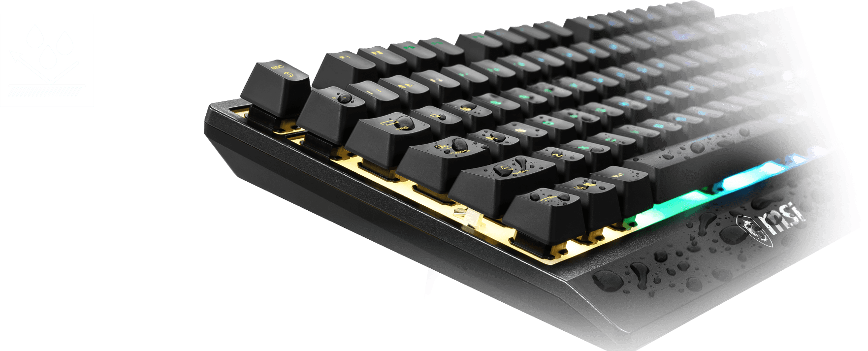 MSI Vigor GK30 Klaviatūra žaidimams, US išdėstymas, su laidu, Juodas aprašymas - Prekės nuotrauka