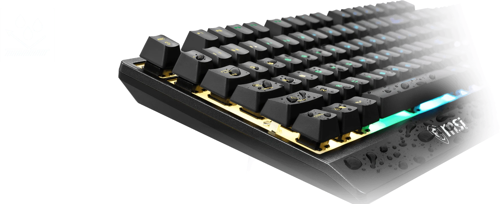 MSI Vigor GK30 Klaviatūra žaidimams, US išdėstymas, su laidu, Juodas aprašymas - Prekės nuotrauka