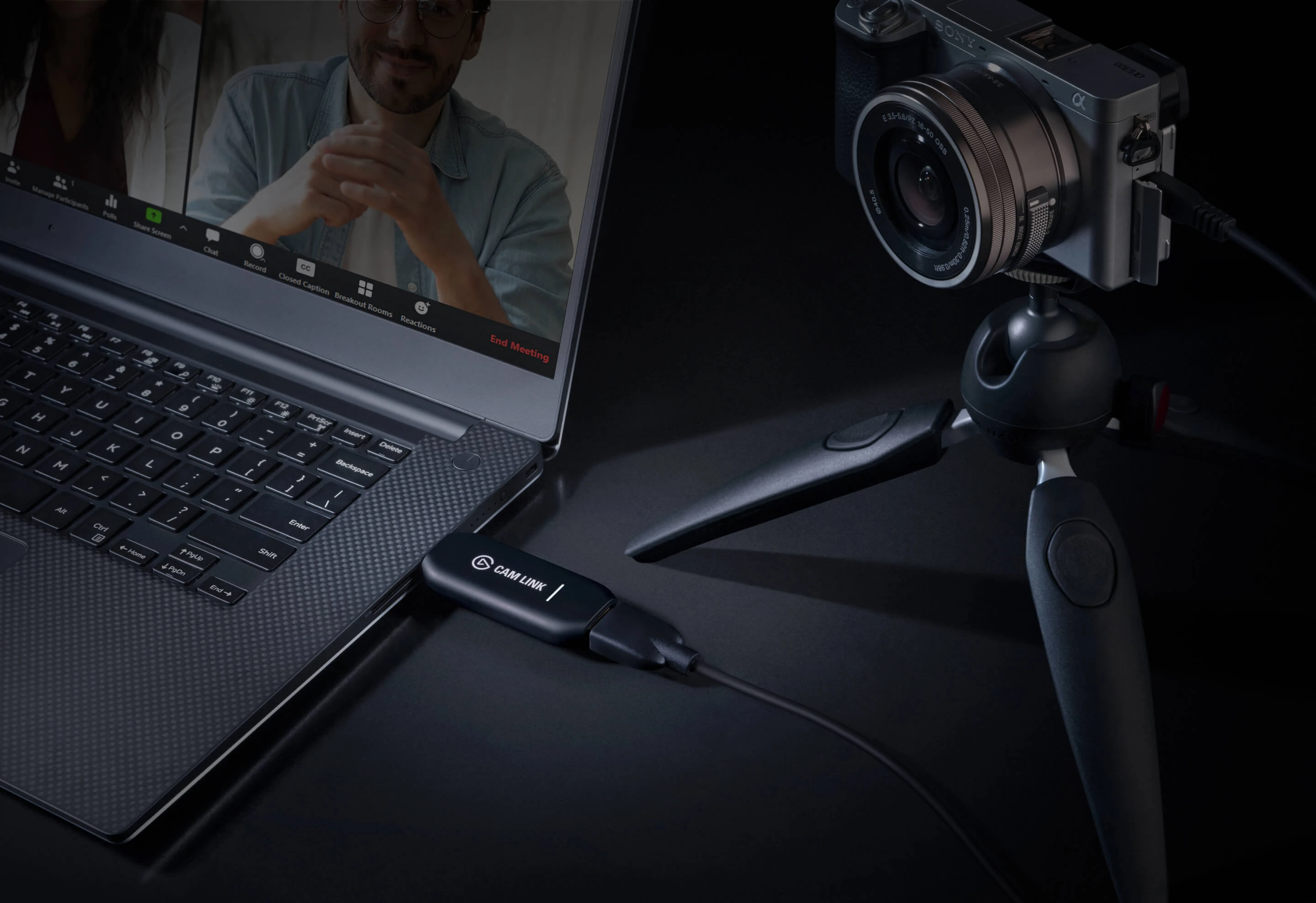 Elgato Cam Link 4K, DSL fotoaparato arba veiksmo kameros prijungimo kaip internetinė kamera adapteris aprašymas - Prekės nuotrauka