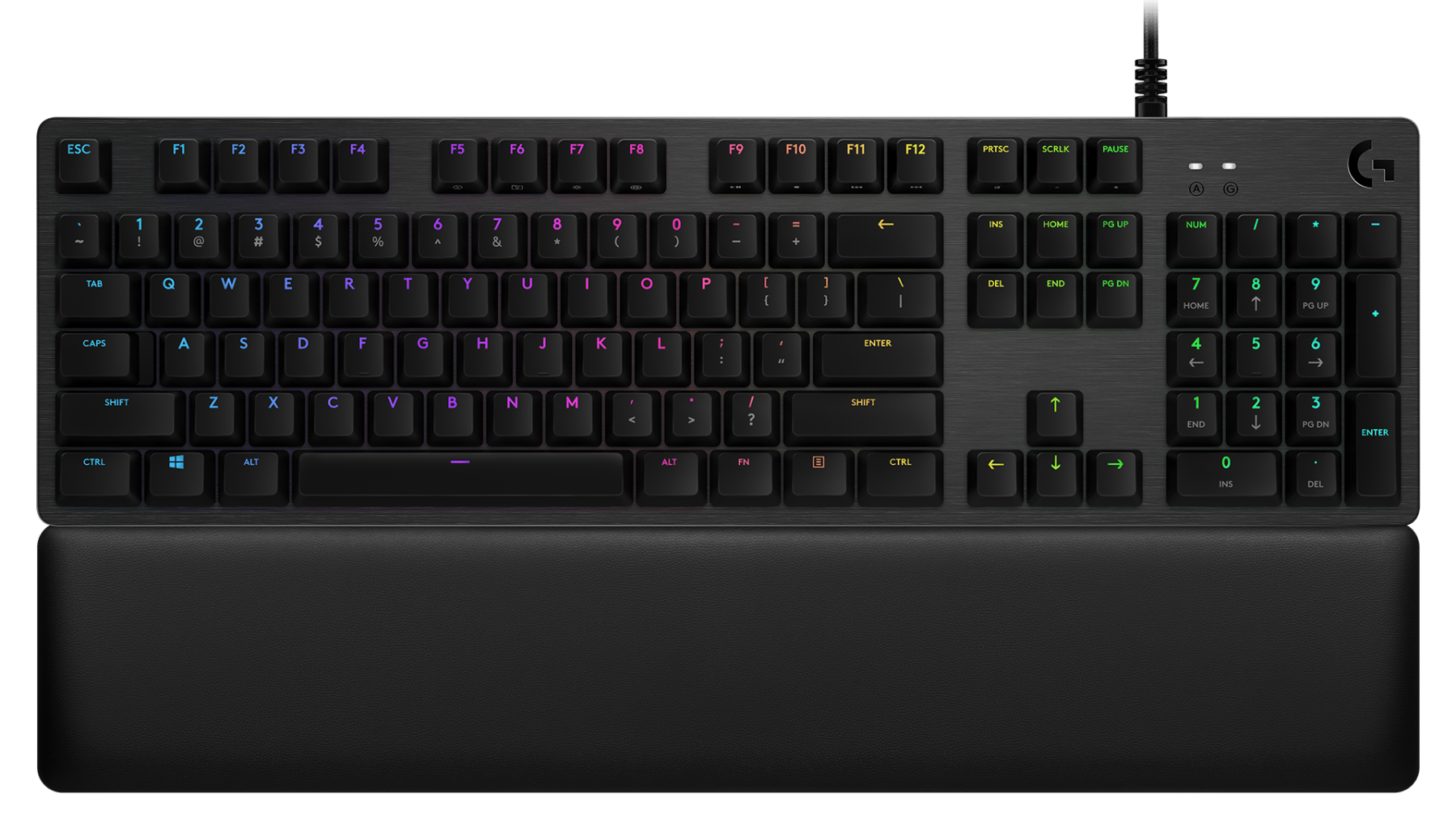Mechaninė Žaidimų Klaviatūra Logitech G513 Lightsync RGB, GX Brown Tactile Switches, US išdėstymas aprašymas - Prekės nuotrauka