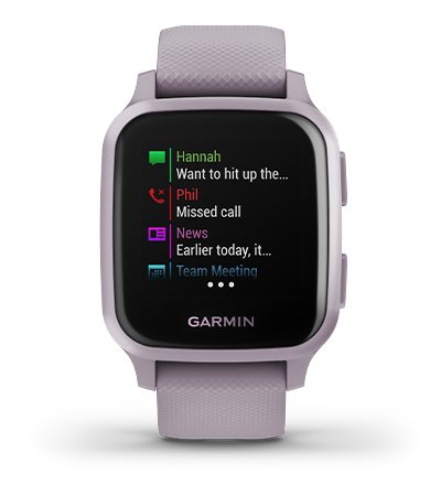 Išmanusis laikrodis Garmin Venu Sq, Violetinės spalvos aprašymas - Prekės nuotrauka