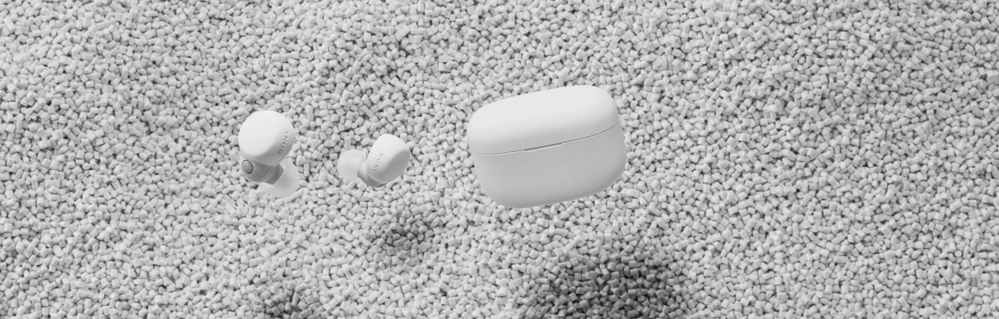 Ausinės Sony LinkBuds S WF-LS900N, Baltos spalvos aprašymas - Prekės nuotrauka
