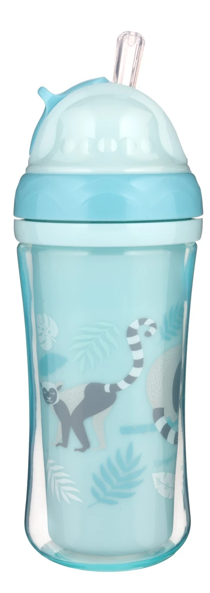 CANPOL BABIES sportinis puodelis su silikoniniu šiaudeliu, lemūras, 260 ml, 74/051 aprašymas - Prekės nuotrauka