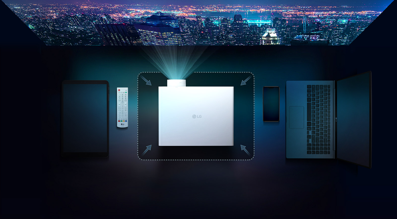 LG ProBeam 4K Lazerinis Projektorius, 5,000 ANSI Lumens, 20,000 val, WiFi aprašymas - Prekės nuotrauka