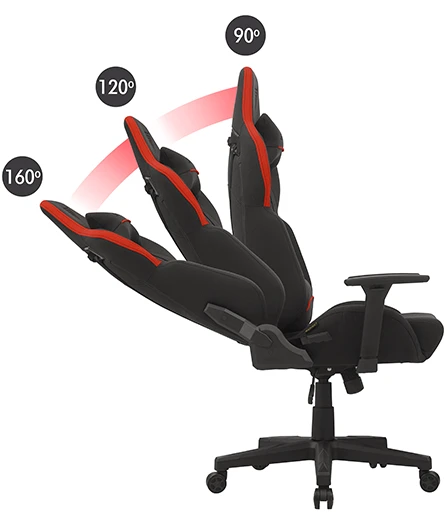 Žaidimų kėdė Sense7 Sentinel fabric  Gaming Chair, Juoda-raudona aprašymas - Prekės nuotrauka