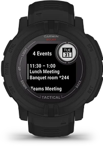 Išmanusis laikrodis Garmin Instinct 2 Solar Tactical Edition, Juodos spalvos aprašymas - Prekės nuotrauka
