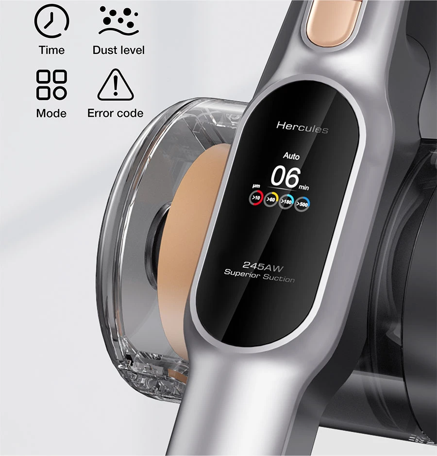 Dulkių siurblys Jimmy H10 Pro Cordless, Pilkos spalvos aprašymas - Prekės nuotrauka