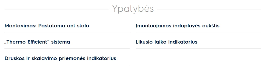ESF2400OW aprašymas - Prekės nuotrauka