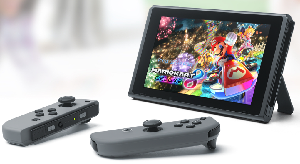 Nintendo Switch (Raudona / Mėlyna) aprašymas - Prekės nuotrauka