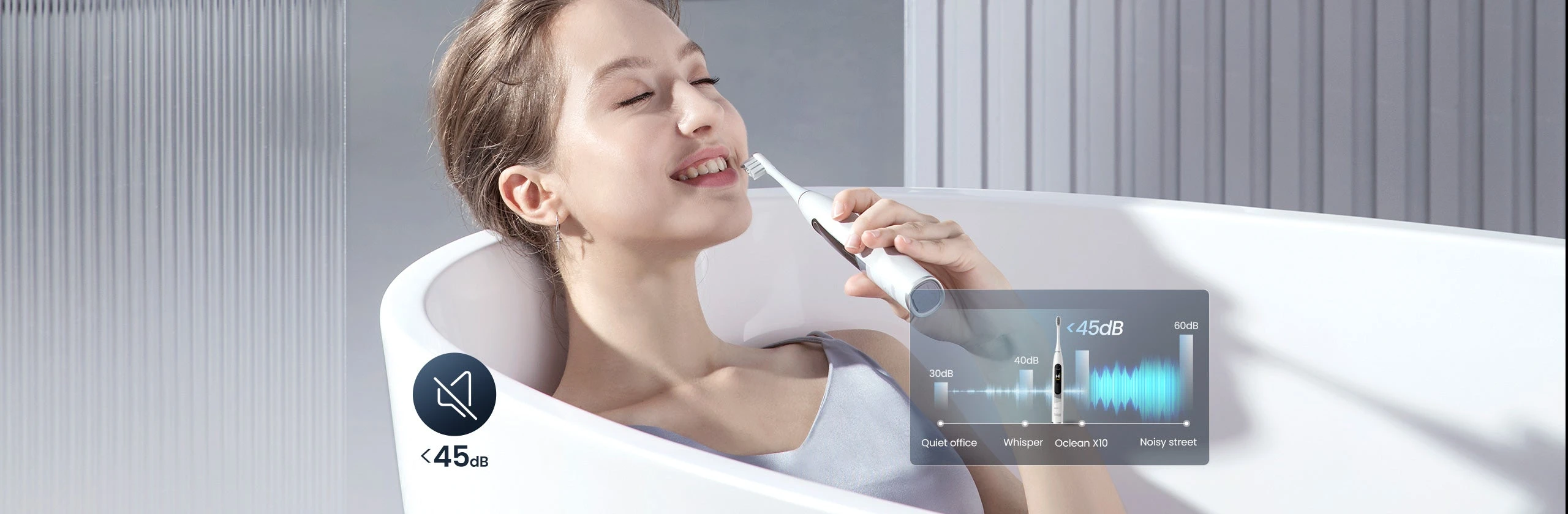 Oclean Elektrinis dantų šepetėlis  X10 Grey aprašymas - Prekės nuotrauka