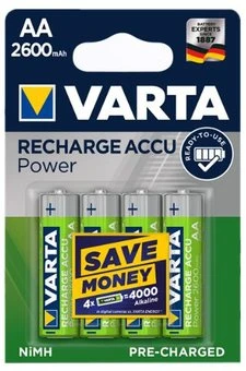 Įkraunami Elementai Varta AA R6 2600 mAh 5716 4 vnt.  aprašymas - Prekės nuotrauka