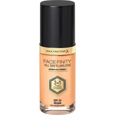 Max Factor Facefinity All Day Flawless makiažo pagrindas moterims 30 ml, WARM SAND aprašymas - Prekės nuotrauka