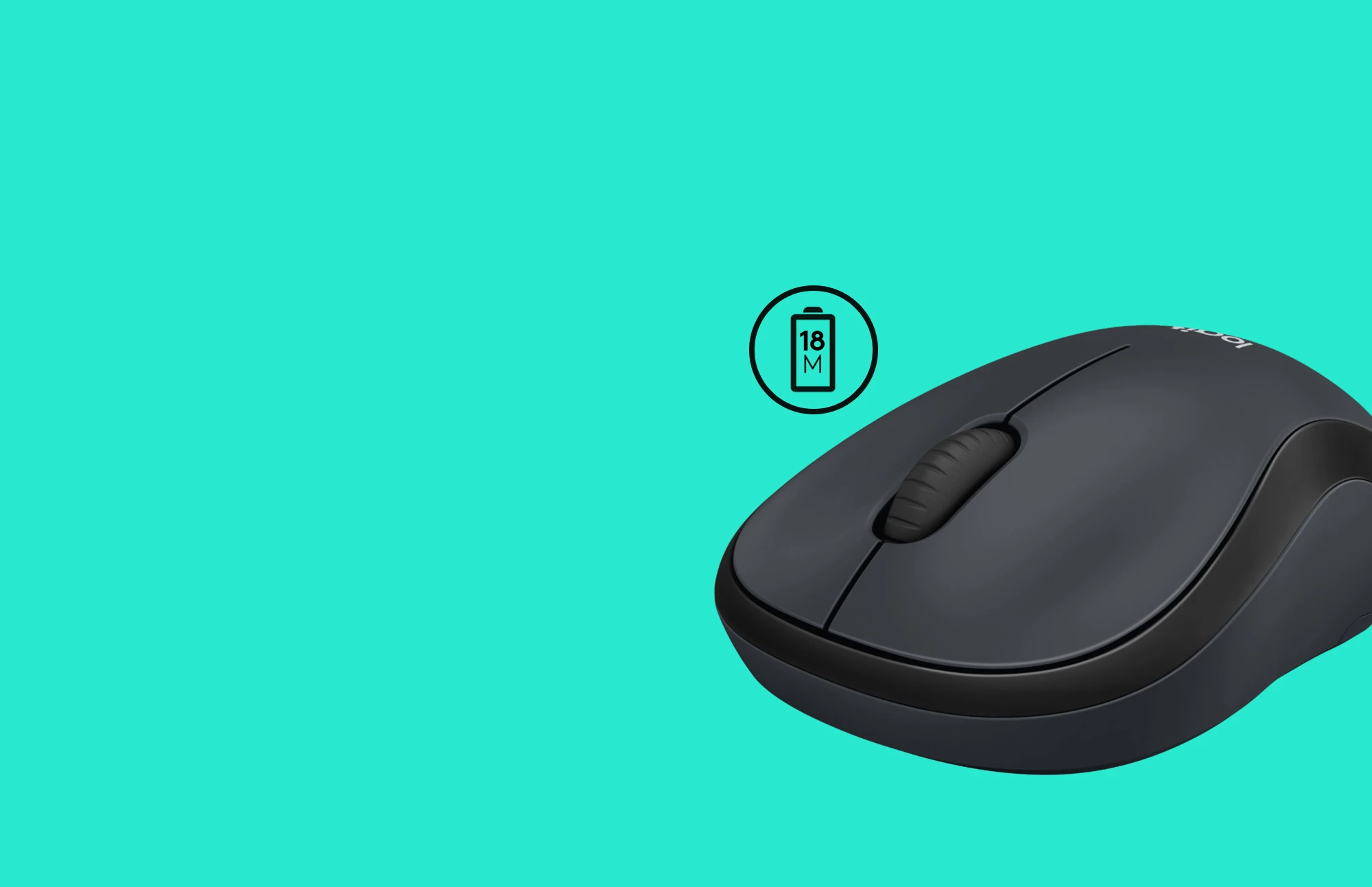 Tyli belaidė pelė Logitech M220, Juoda aprašymas - Prekės nuotrauka