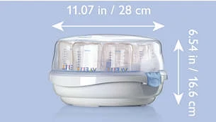 Sterilizatorius Philips Avent Microwave SCF281/02- 1850 W - 740 g - 280 x 280 x 176 mm