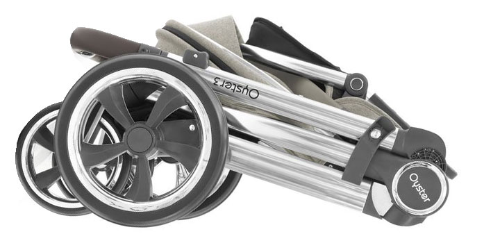 Baby Style Oyster 3 stilingas vaikiškas vežimėlis | Sidabro spalvos "Mercury Silver"