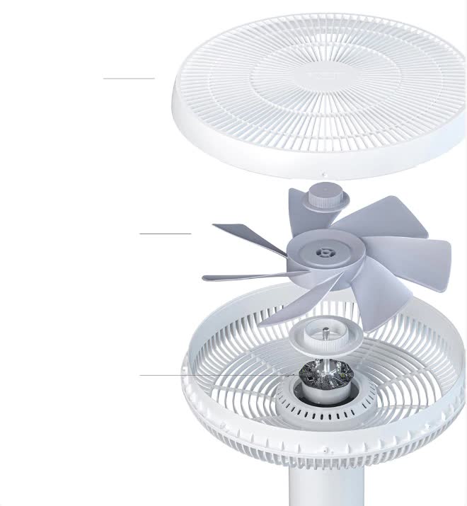 Pastatomas ventiliatorius Xiaomi SmartMi Standing Fan 3, baltas aprašymas - Prekės nuotrauka