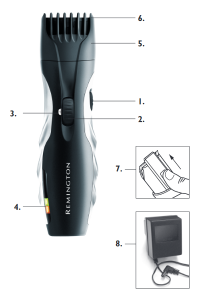 Plaukų kirpimo mašinėlė Remington MB 320C aprašymas - Prekės nuotrauka