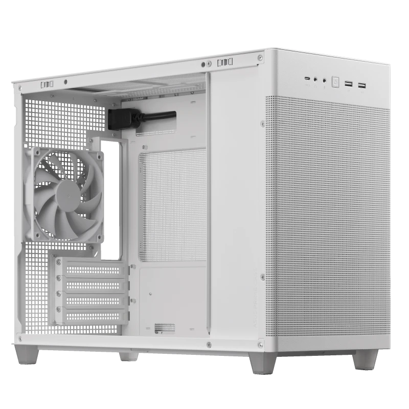 Kompiuterio korpusas ASUS Prime AP201 MicroATX Case/Baltos spalvos aprašymas - Prekės nuotrauka