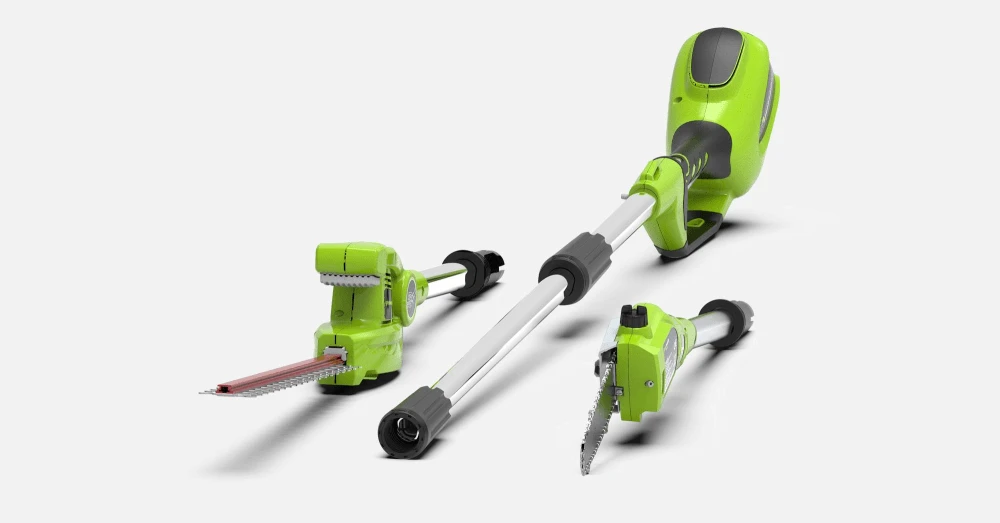 Greenworks G24PSH Aukštapjovės ir gyvatvorių genėtuvo komplektas 24V (tik įrankis) aprašymas - Prekės nuotrauka Greenworks G24PSH Aukštapjovės ir gyvatvorių genėtuvo komplektas 24V (tik įrankis) aprašymas - Prekės nuotrauka
