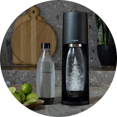 Buteliukai SodaStream Fuze, 1l, juodi, 2 vnt aprašymas - Prekės nuotrauka